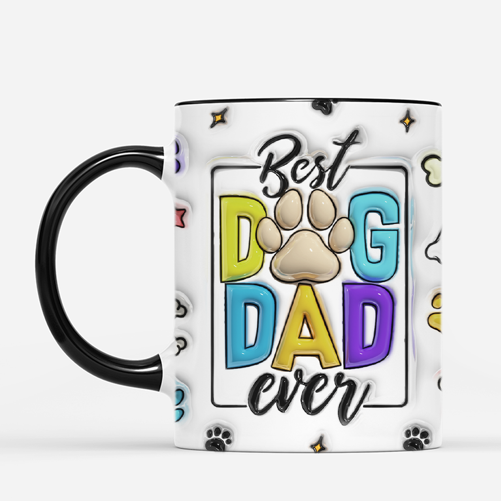 4195MFR2 effet dimpression 3d mug personnalise meilleur papa chien version colore 4195mkh5b