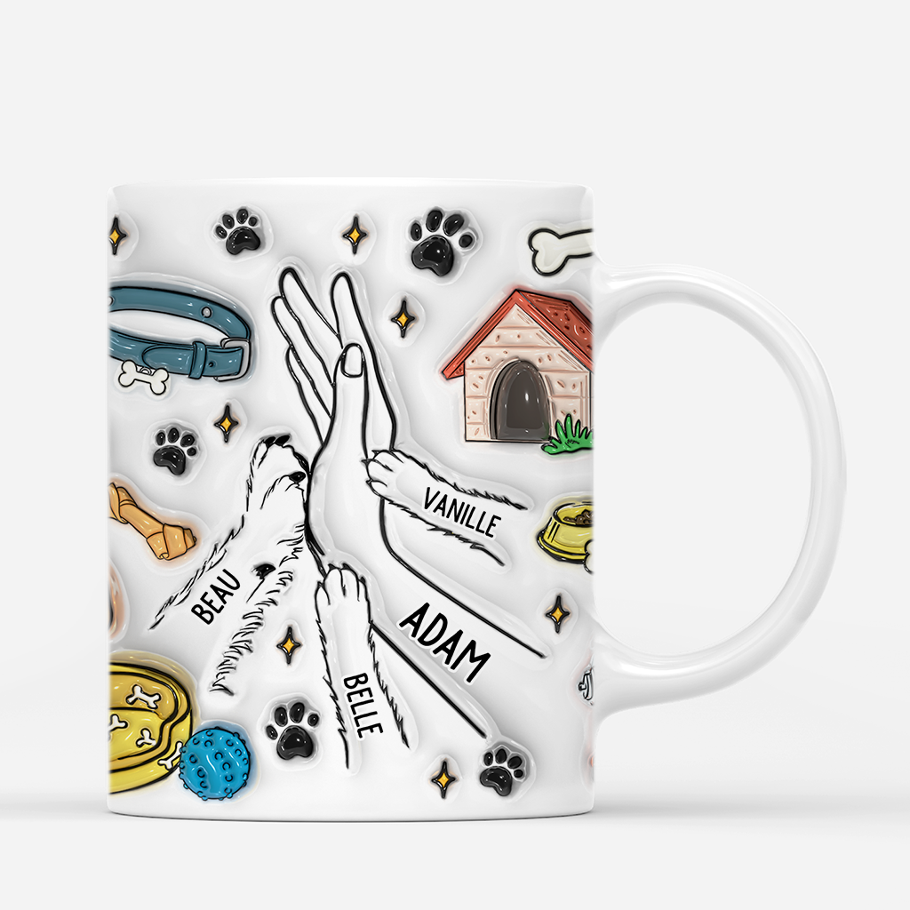4195MFR3 effet dimpression 3d mug personnalise meilleur papa chien version colore 4195mkh5b