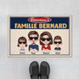 4206DFR1 paillasson personnalise bienvenue a famille version cool design cartoon 4206dkq0i