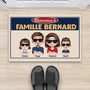 4206DFR2 paillasson personnalise bienvenue a famille version cool design cartoon 4206dkq0i