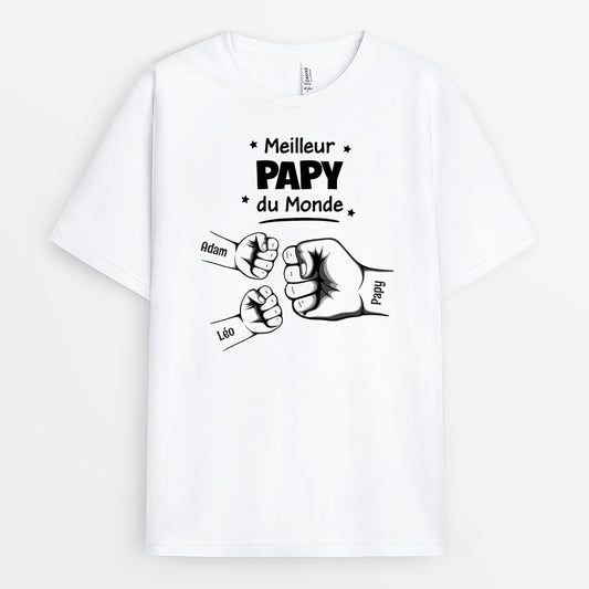 4213AFR2 t shirt personnalise meilleur papa du monde version simple 4213a8m8b