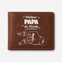 4213JFR1 portefeuille cuir personnalise meilleur papa avec poings 4213j