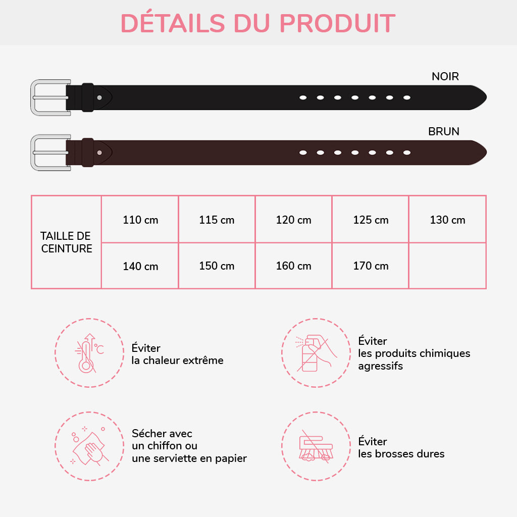 4213JFR3 ceinture en cuir personnalisee meilleur papa du monde avec poings 4213j8m8b