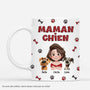 4218MFR1 effet dimpression 3d mug personnalise chien maman chien design cartoon rouge et noir 4218m8k0c