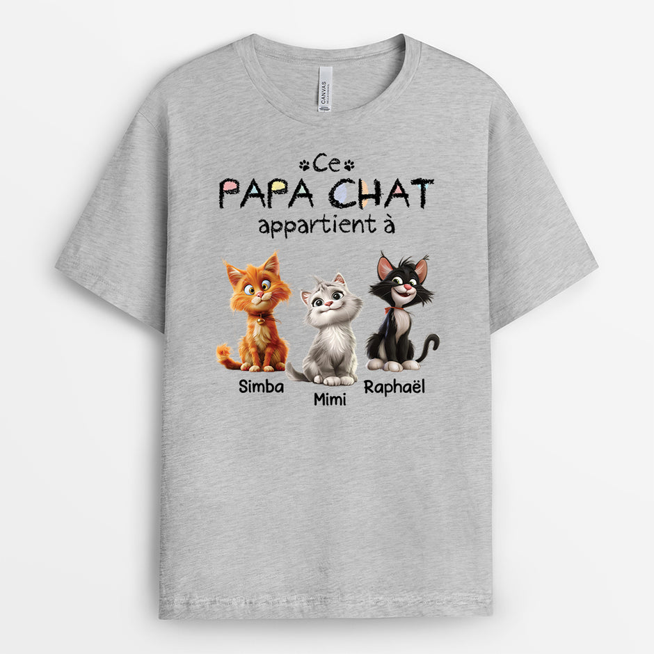 On T'aime Le Plus - Tee Shirt Personnalisé Chat main image 1
