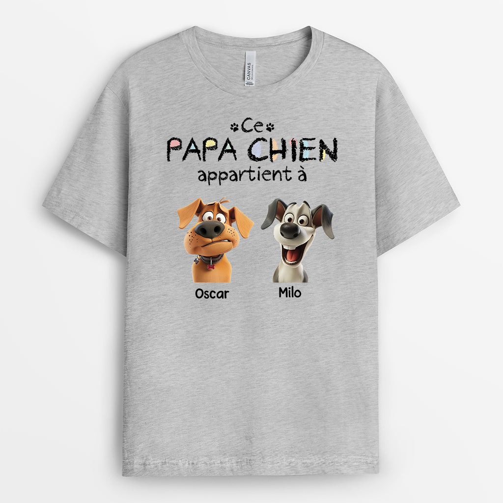 4222AFR2 t shirt personnalise cette maman chien appartient a 4222a8q5c