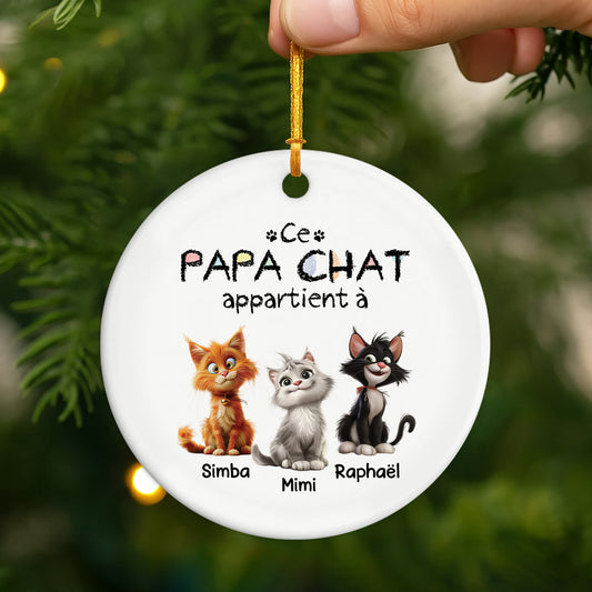 4222OFR2 ornement ceramique personnalise de noel cette maman chat appartient a 4222o8q5d