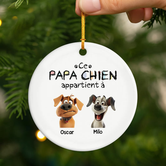 4222OFR2 ornement ceramique personnalise de noel cette maman chien appartient a 4222o8q5c