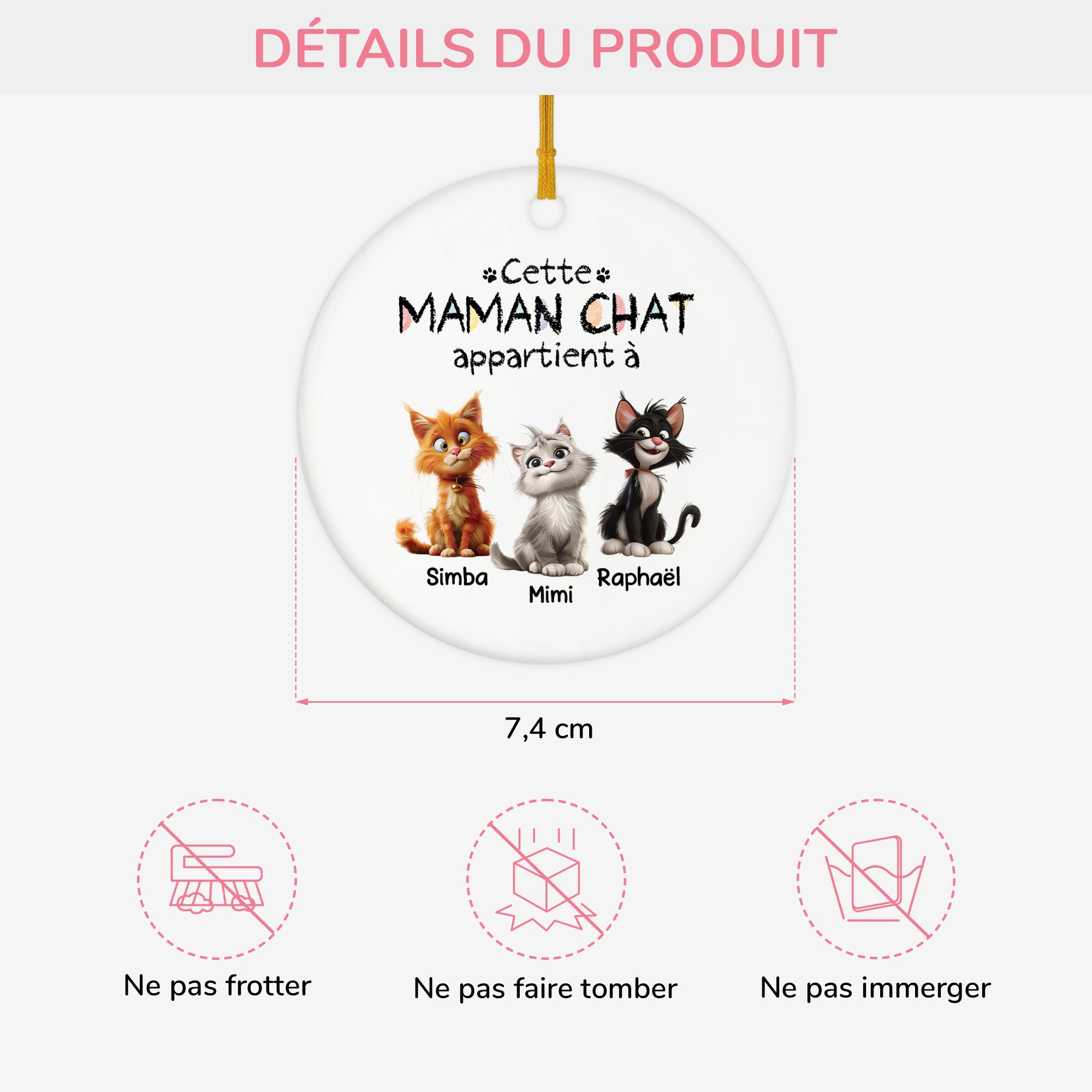 4222OFR3 ornement ceramique personnalise de noel cette maman chat appartient a 4222o8q5d