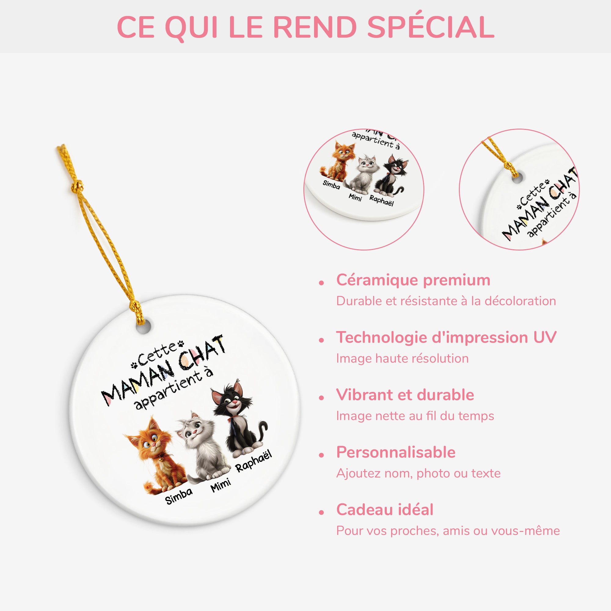 4222OFR4 ornement ceramique personnalise de noel cette maman chat appartient a 4222o8q5d