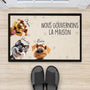 4223DFR2 paillasson chien personnalise nous gouvernons la maison design cartoon 4223d8t5c