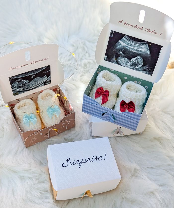 Boîte surprise avec chaussons
