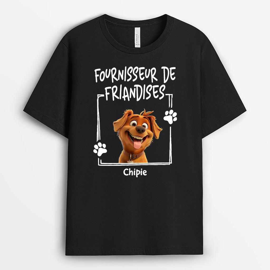 4243AFR1 t shirt personnalise fournisseur de friandises cadeau pour amoureux des animaux 4243a6l0c