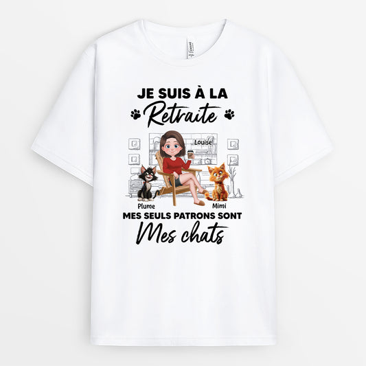 4263AFR1 t shirt personnalise pour amoureux des chats mes seuls patrons design cartoon 4263atl0d
