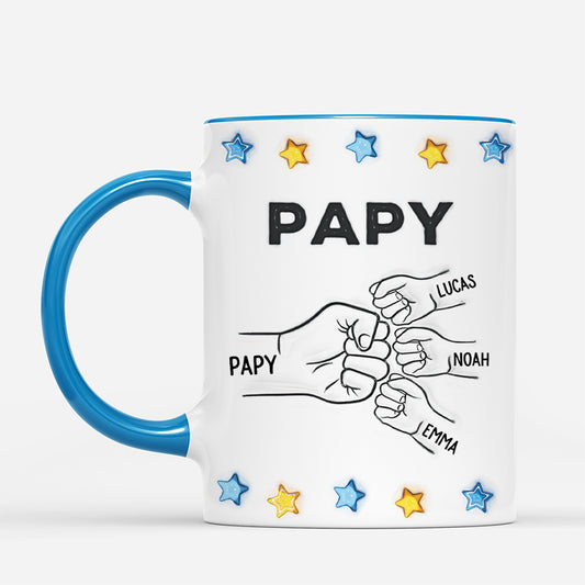 4281MFR2 effet dimpression 3d mug personnalise papa poings monochrome 4281m8q5b