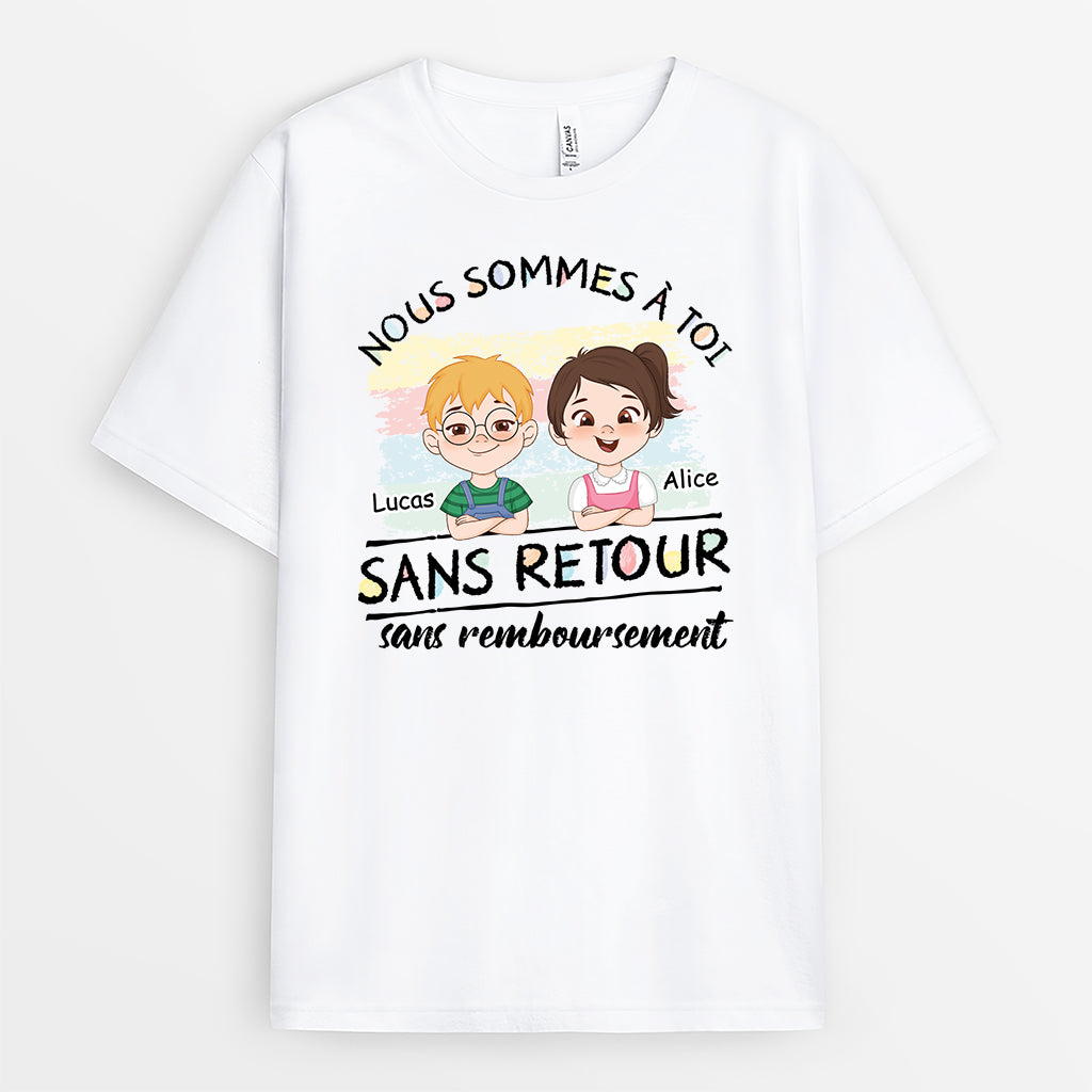4284AFR1 t shirt personnalise maman aucun retour ni remboursement 4284a5t8a