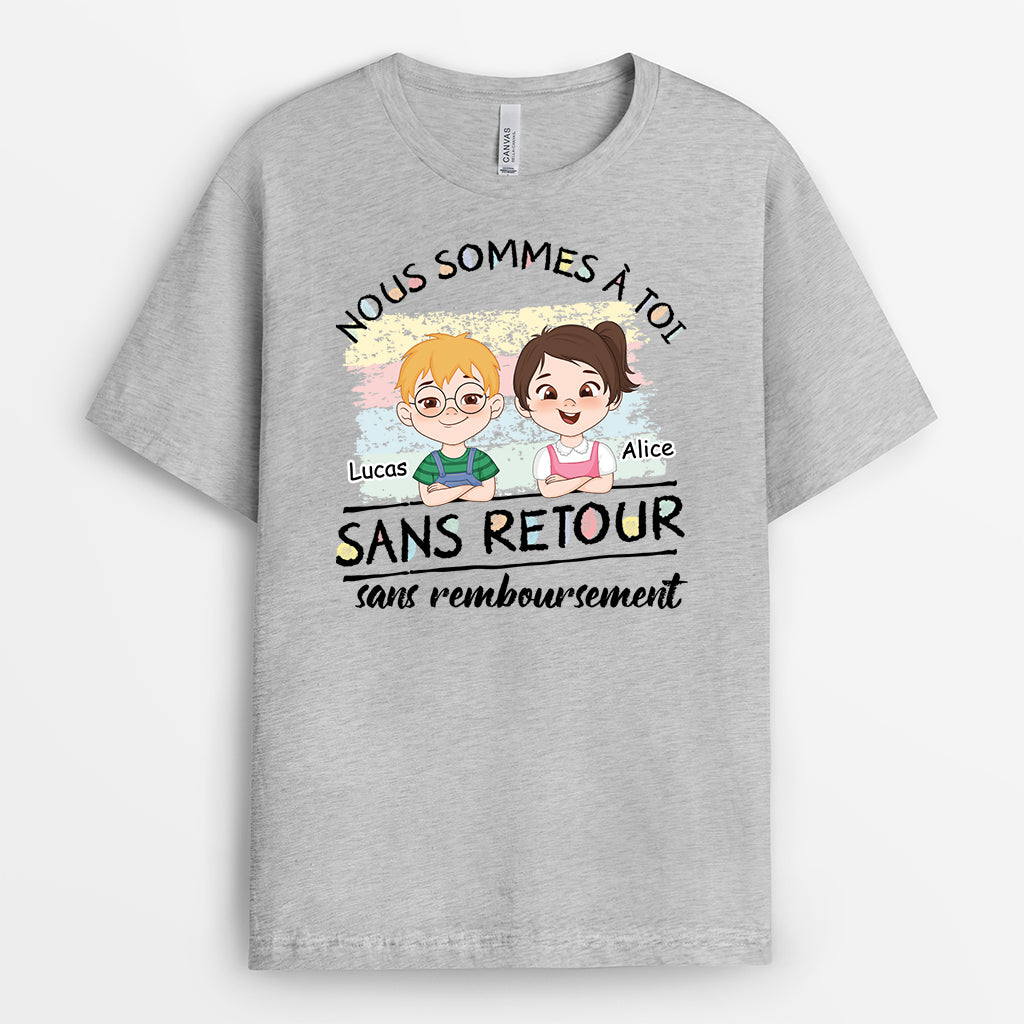4284AFR2 t shirt personnalise maman aucun retour ni remboursement 4284a5t8a