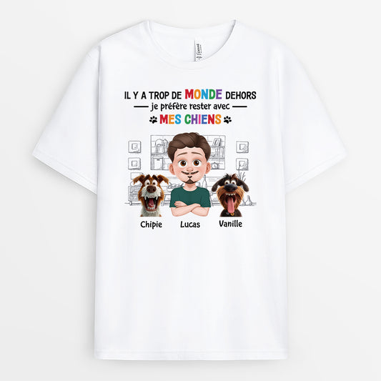 4285AFR1 t shirt personnalise chien mieux avex mes chiens 4285akk0c