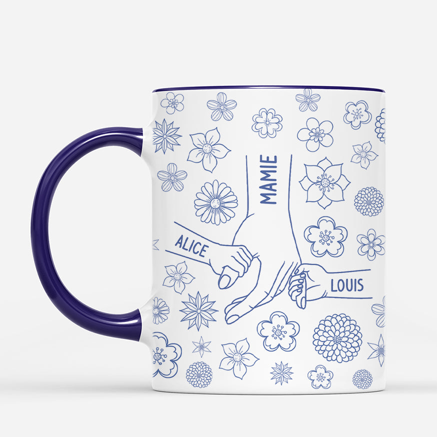 4286MFR2 effet dimpression 3d mug personnalise maman fleurs roses simples 4286mkm3a