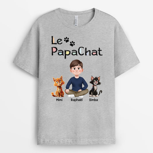 4298AFR2 t shirt personnalise chat la maman chat design cartoon 4298a3l0d