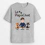4298AFR2 t shirt personnalise chat la maman chat design cartoon 4298a3l0d