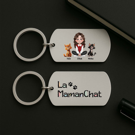 4298JFR2 porte cle aluminium personnalise le papa chat design cartoon 4298j3l0d_a774581f 1437 453d b2a0 da8fb8db5c2e