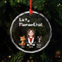 4298OFR1 ornement en verre personnalise la maman chat design cartoon 4298o3l0d
