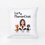 4298PFR1 coussin personnalise avec chat la maman chat design cartoon 4298p3l0d