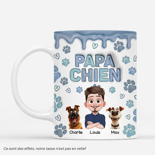 4305MFR1 effet dimpression 3d mug personnalise maman chien version rose bleu 4305m5k0c