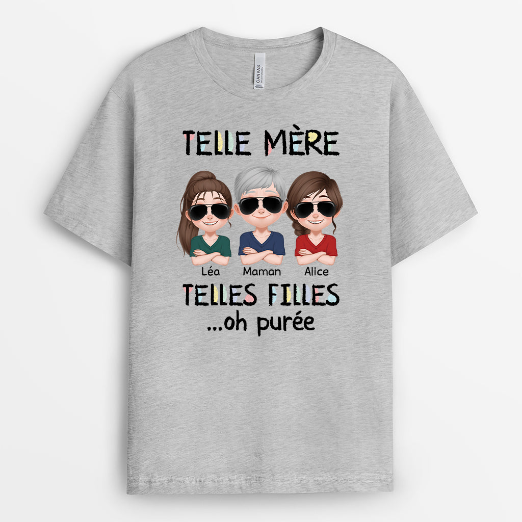 4311AFR2 t shirt papa personnalise tel pere tels fils design cartoon 4311a8m0b
