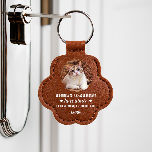 4325AFR2 porte cle patte de chat_ chien personnalise photo commemorative anges ont des pattes 4325aj6p5a
