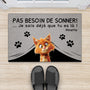 4334DFR2 paillasson chat personnalise pas besoin de frapper version vintage design cartoon 4334d8q5d