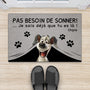 4334DFR2 paillasson chien personnalise pas besoin de frapper version vintage design cartoon 4334d8q5c
