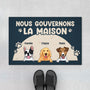 4340DFR1 paillasson chien personnalise nous gouvernons la maison version lune 4340d5m8c