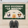 4340DFR2 paillasson chien personnalise nous gouvernons la maison version lune 4340d5m8c