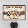 4345DFR1 paillasson couple personnalise partenaires de camping design cartoon 4345dti8i