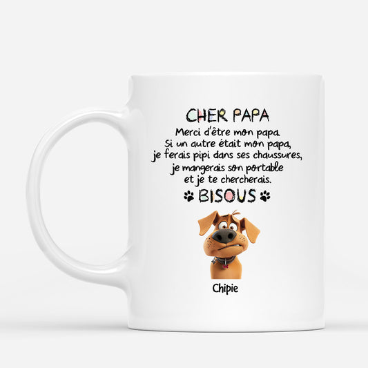 4360MFR1 mug personnalise papa chien humour 4360m8kc