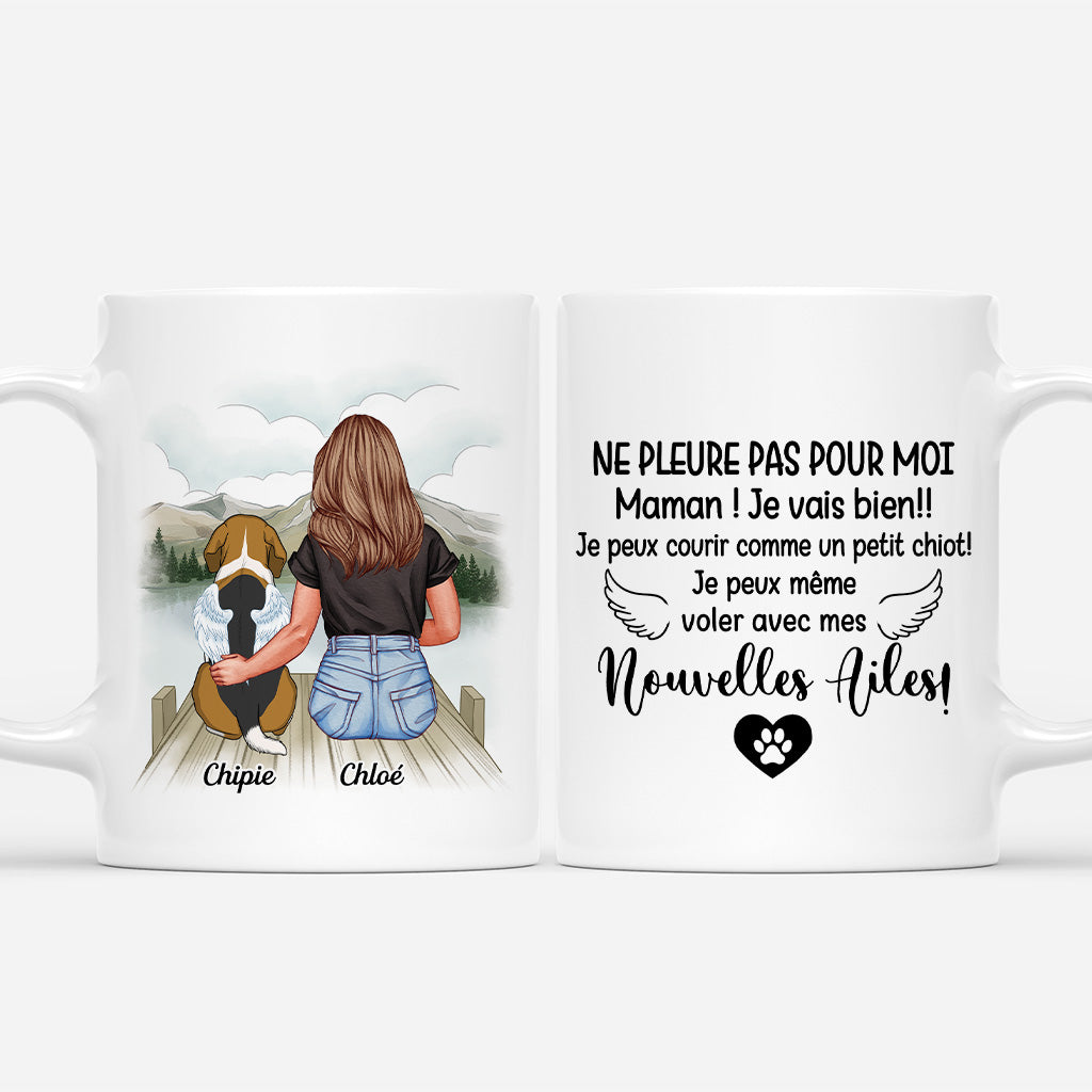4362MFR1 mug personnalise avec chien ne pleure pas pour moi 4362m34tc