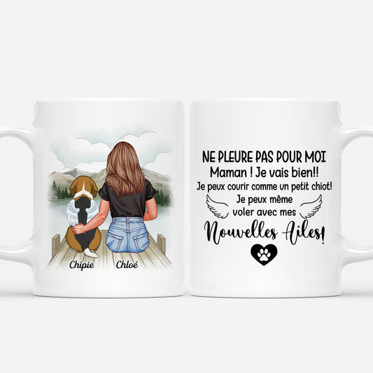 4362MFR1 mug personnalise avec chien ne pleure pas pour moi 4362m34tc