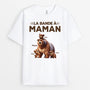 4364AFR1 t shirt personnalise la bande a maman ours design cartoon version blanc 4364a5m3a