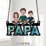4374UFR1 attrape soleil vitrail personnalise pour papa design cartoon 4374u6mnb