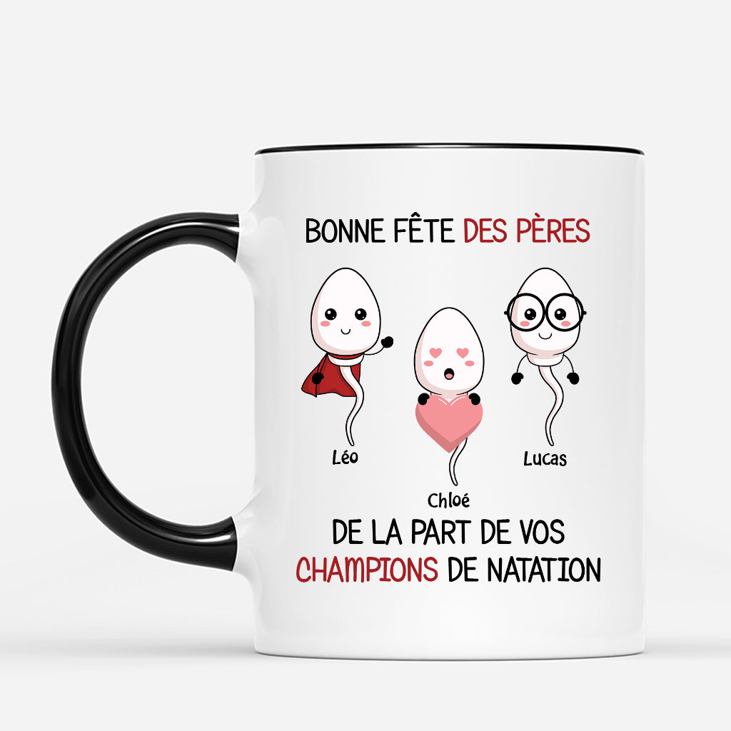 4390MFR2 mug pour papa personnalise vos champions de natation photo 4390mtq8b