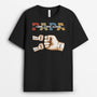 4396AFR1 t shirt papa personnalise lhomme le mythe la legende avec poings 4396akl3b