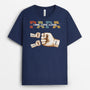 4396AFR2 t shirt papa personnalise lhomme le mythe la legende avec poings 4396akl3b