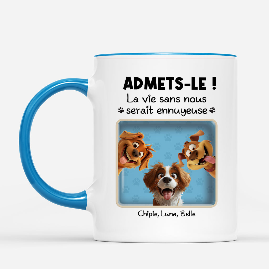 4406MFR2 mug personnalise chien admets le design cartoon 4406m9mac