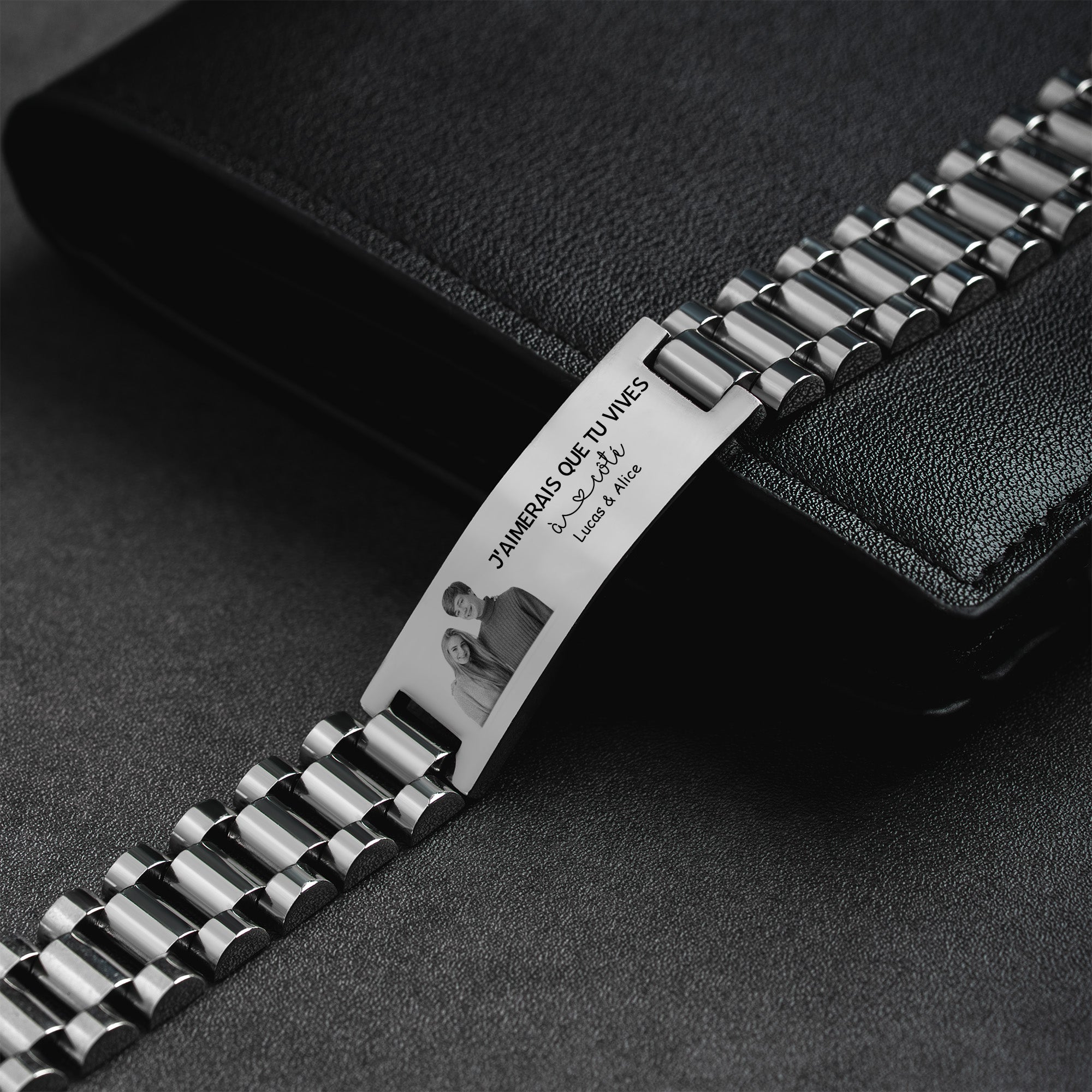 4412JFR2 bracelet avec photo personnalise pour amis que mon amie vive a cote 4412jtl5f