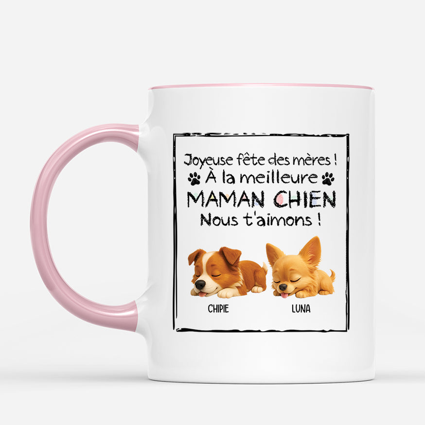 4419MFR2 mug personnalise joyeuse fete des peres de chien 4419mkm5c