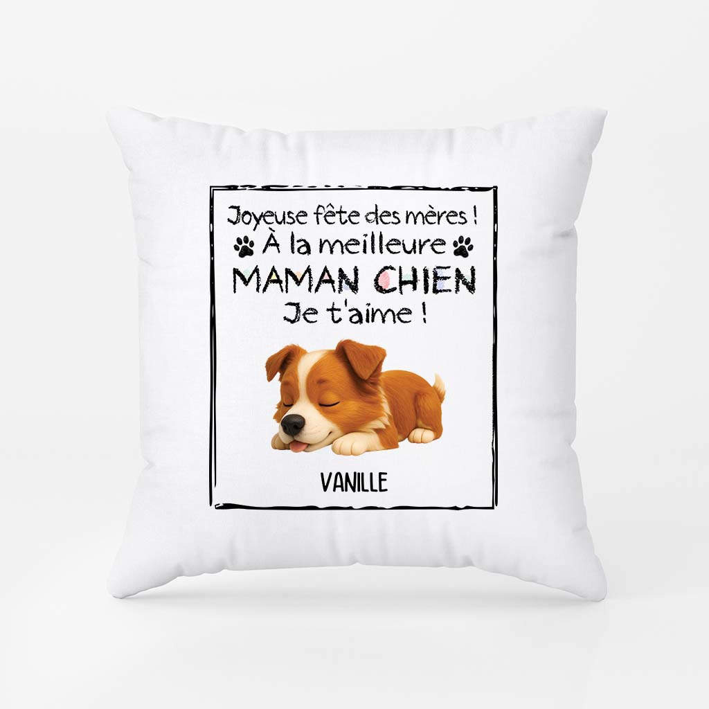4419PFR2 coussin personnalise chien joyeuse fete des peres 4419pkm5c