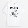 4423AFR1 tee shirt personnalise meilleur papa check main 4423a6q5b