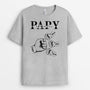 4423AFR2 tee shirt personnalise meilleur papa check main 4423a6q5b